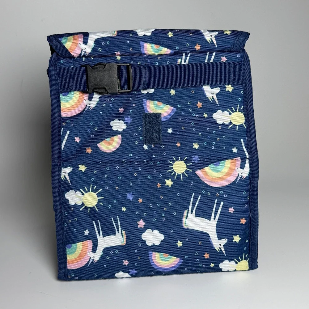 PackIt Freezable Lunch Bag Navy Blue Unicorn Rainbow Stars Collapsible‎ PAC-T07
